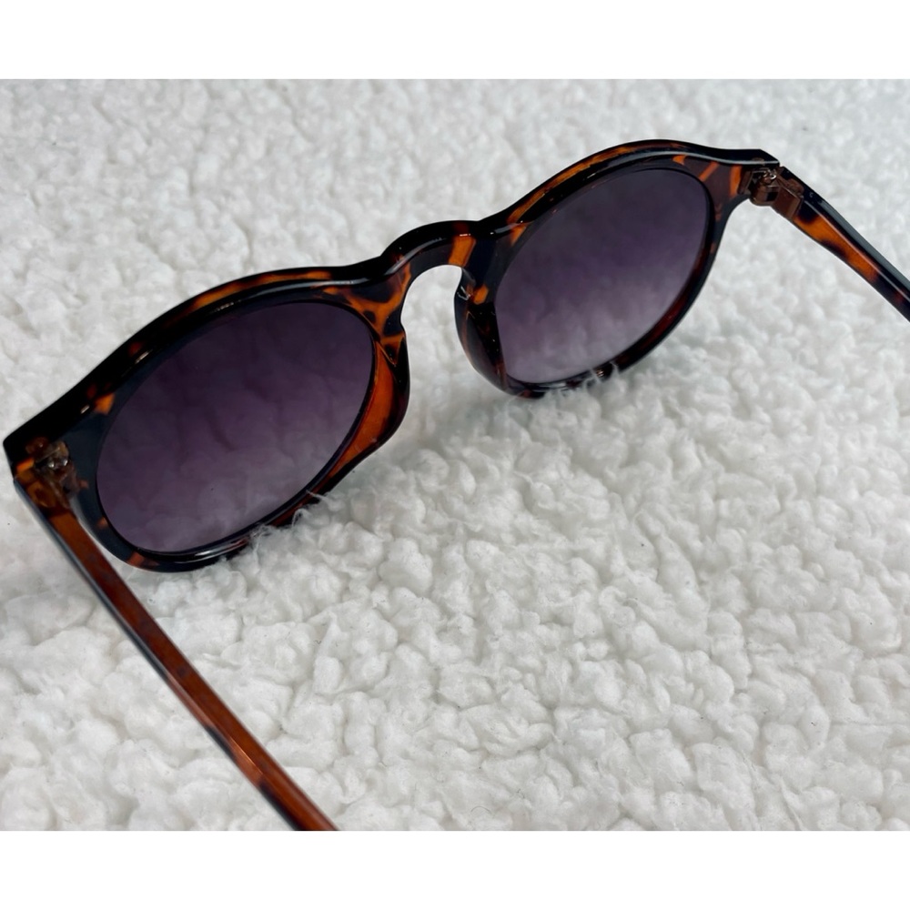Tortoise Shell Sunglasses with Purple Lenses - Picture 7 of 16